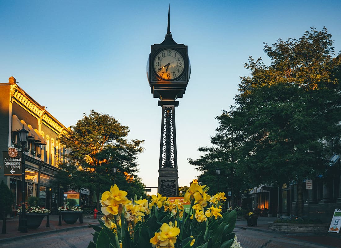 Northville, MI - Clock Downtown in Northville, MI